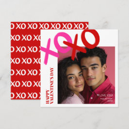 I Love You XOXO写真幸せモダンバレンタインデー シーズンカード