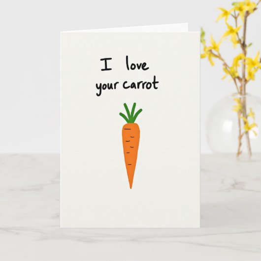 I Love Your Carrot Fun Card カード (黄色い花)