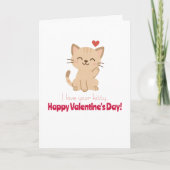 I Love Your Kitty Valentine's Day カード (正面)