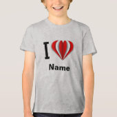 「I love [Your Name]」ハート トライブレンドＴシャツ (正面)