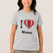 「I love [Your Name]」ハート トライブレンドＴシャツ (正面)