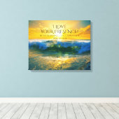 I Love Your Presence, Psalm 16:11海・サンセット キャンバスプリント (インサイチュ (ウッドフロア))
