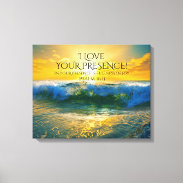 I Love Your Presence, Psalm 16:11海・サンセット キャンバスプリント