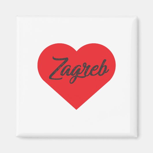 I Love Zagreb – クロアチア マグネット (正面)