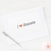 I Love Zazzleステッカー 長方形シール (封筒)