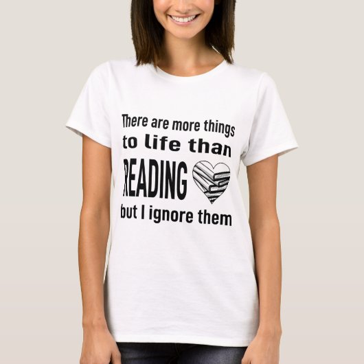 I Love's Book 読 Lover Reader Librarian先生 Tシャツ (正面)