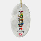 I Love's Books 読 Monogram Christmas セラミックオーナメント (右)