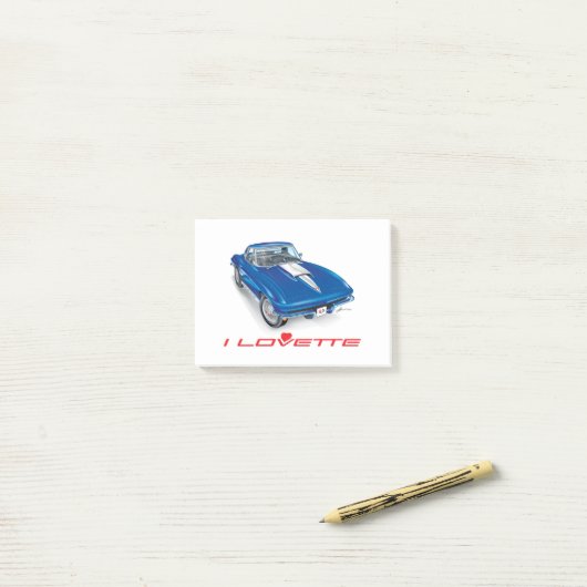 I LOVETTE UNIQUE CAR DESIGN POST-IT NOTES ポストイット (デスク上)