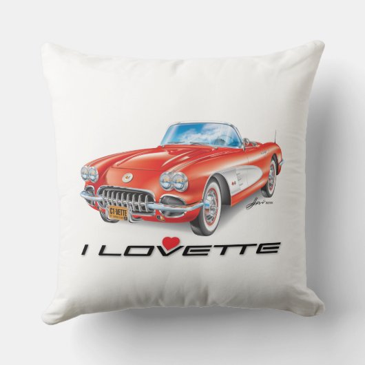 I LOVETTE UNIQUE CAR DESIGN THROW PILLOW クッション (裏面)