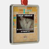 I lub Yu! 私はyuを恋しく思いました! メタルオーナメント (右)