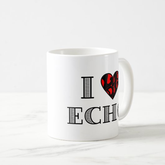 I LubDubのエコーの赤 コーヒーマグカップ (正面右)
