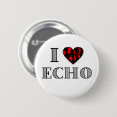 I LubDubのエコーの赤 缶バッジ (正面&裏面)