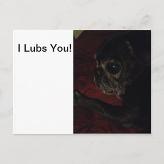 「I Lubs You」カード ポストカード