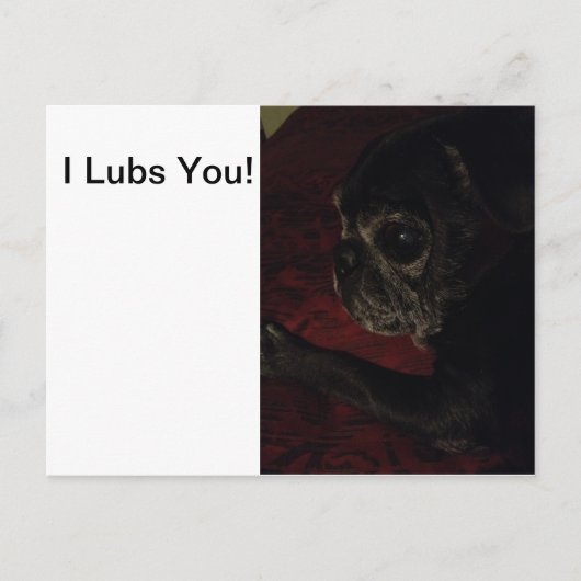 「I Lubs You」カード ポストカード (正面)