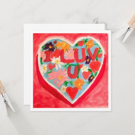 I Luv U カード (正面/裏面インサイチュ)