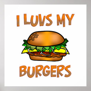 I Luvsのハンバーガー ポスター