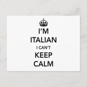 I ` mのイタリア語はおよび私平静を保つことができません ポストカード