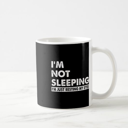 I&#; m眠らないI&#; mは目を休むだけフー コーヒーマグカップ (右)