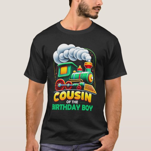 I_M誕生日少年パーティー列車供給の従兄弟 Tシャツ (正面)