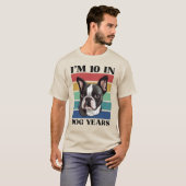 I’m 10 In Dog Years, 70th Birthday Boston Terrier Tシャツ (正面フル)