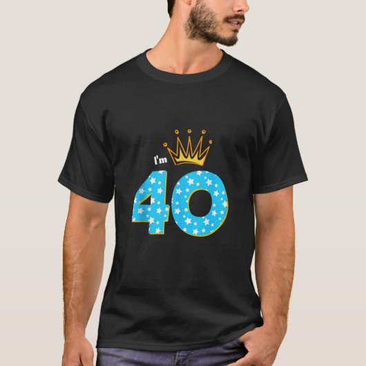 I m 40th誕生日パーティーキングテーマ40歳B D Tシャツ (正面)