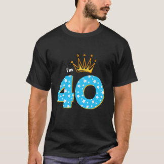 I m 40th誕生日パーティーキングテーマ40歳B D Tシャツ