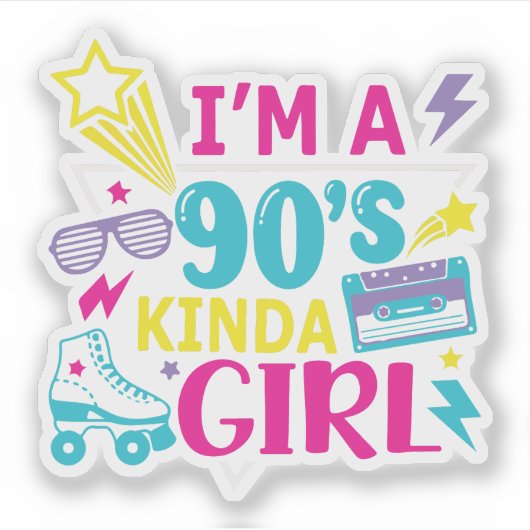 I’m a 90’s Kinda Girl Retro シール (正面)