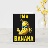 I’m A Banana Funny Cartoon Humor Design  カード (黄色い花)