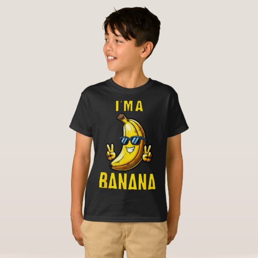 I’m A Banana Funny Cartoon Humor Design  Tシャツ (正面フル)