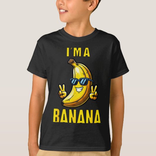 I’m A Banana Funny Cartoon Humor Design Tシャツ (正面)