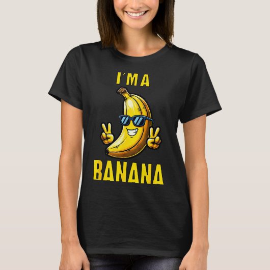 I’m A Banana Funny Cartoon Humor Design  Tシャツ (正面)