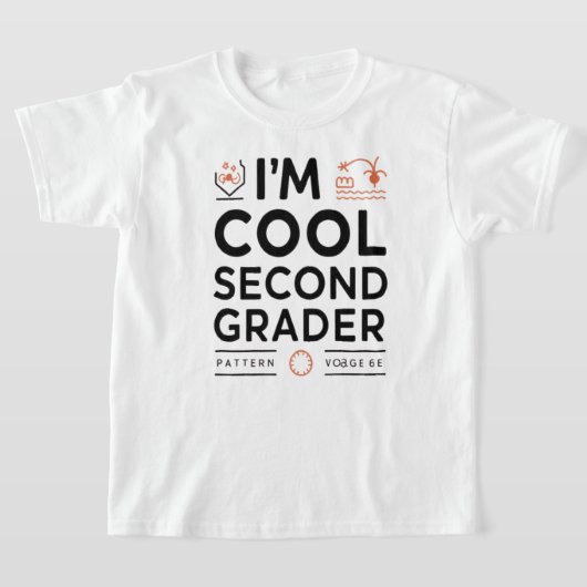 I’m a Cool Second Grader Back to School T-Shirt fo Tシャツ (レイダウン)
