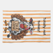 I’m a Cow Turkey | Funny Thanksgiving Disguise キッチンタオル (横)