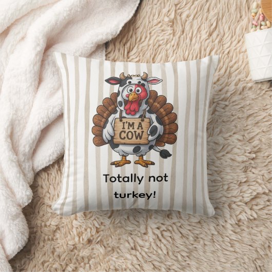 I’m a Cow Turkey | Funny Thanksgiving Disguise クッション (ブランケット)