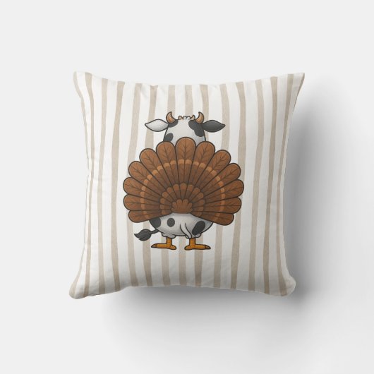 I’m a Cow Turkey | Funny Thanksgiving Disguise クッション (裏面)