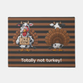 I’m a Cow Turkey | Funny Thanksgiving Disguise ドアマット (正面)