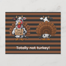 I’m a Cow Turkey | Funny Thanksgiving Disguise ポストカード