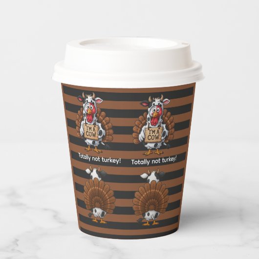 I’m a Cow Turkey | Funny Thanksgiving Disguise 紙コップ (正面)