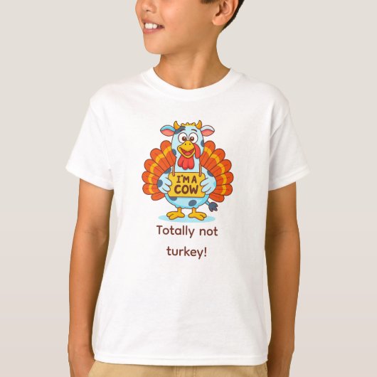 I’m a Cow Turkey | Funny Thanksgiving Disguise Tシャツ (正面)