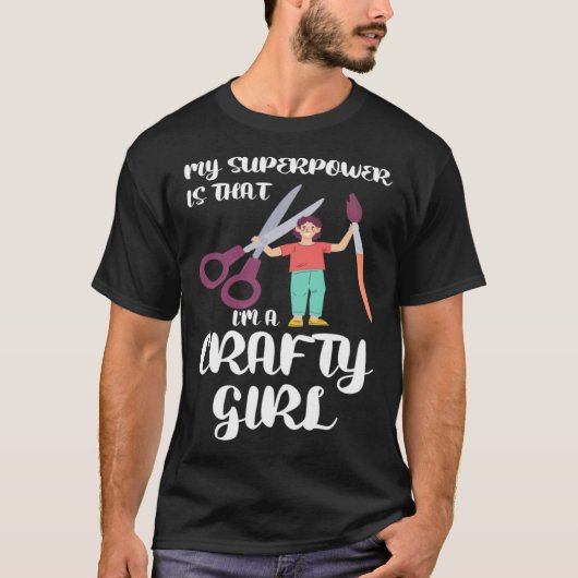 I m a Crafty Girl Crafty Girl Tシャツ (正面)