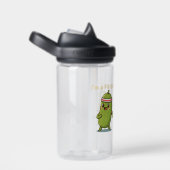 I’m a Fit-Dill! Funny Fitness Pickle Pun Design |  ウォーターボトル (右面)