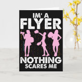 I’m A Flyer Nothing Scares Me Cheer Cheerleading C カード (黄色い花)