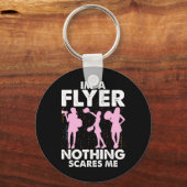 I’m A Flyer Nothing Scares Me Cheer Cheerleading C キーホルダー (正面)