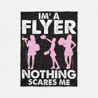 I’m A Flyer Nothing Scares Me Cheer Cheerleading C フリースブランケット