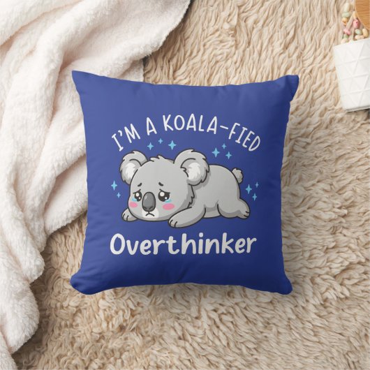 I’m A Koala-fied Overthinker - Cute Sad Koala クッション (ブランケット)