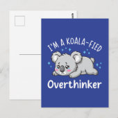 I’m A Koala-fied Overthinker - Cute Sad Koala ポストカード (正面/裏面)