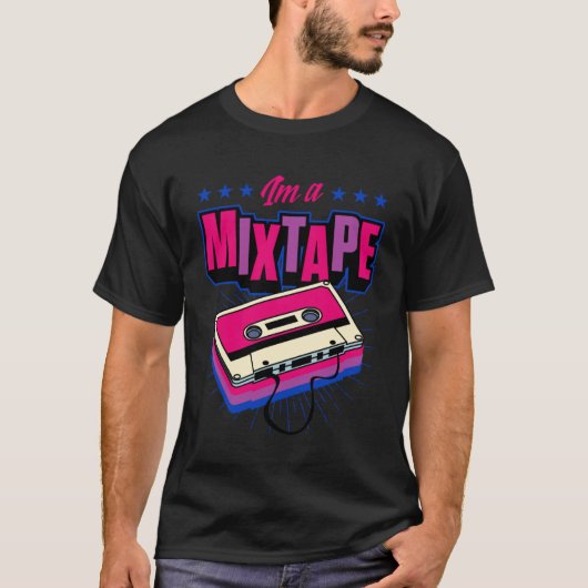 I m A Mixtapeレトロ60s 70s 80s 90sスタイルAethet Tシャツ (正面)