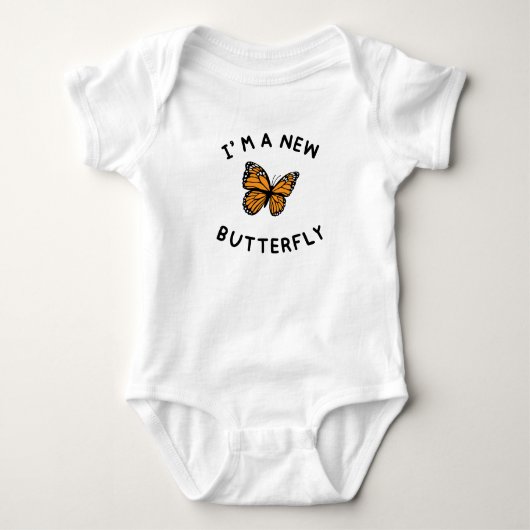 I’m a New Butterfly Baby outfit | Cute Halloween ベビーボディスーツ (正面)