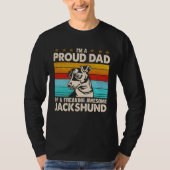 I m A Proud Dad Of A Freaking Awesome Jackshund Tシャツ (正面)