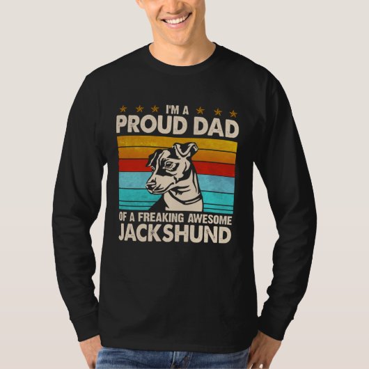 I m A Proud Dad Of A Freaking Awesome Jackshund Tシャツ (正面)